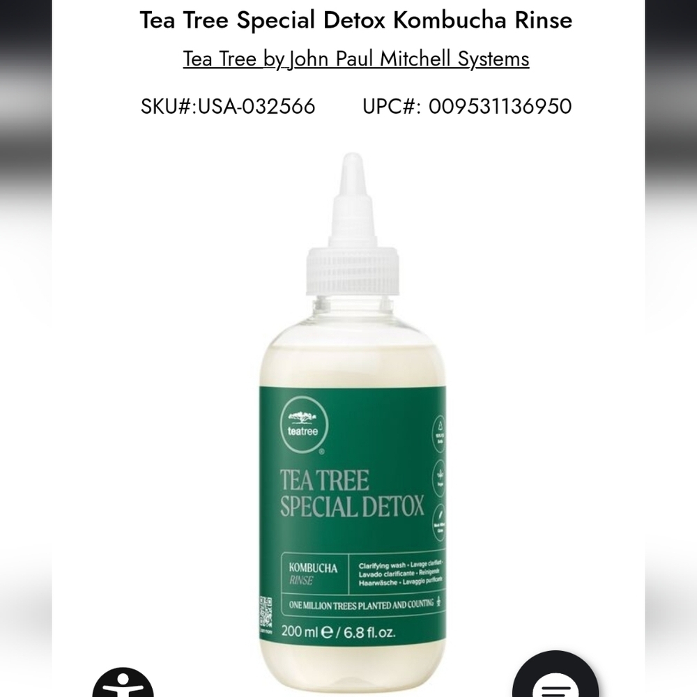 Paul Mitchell Tea Tree Special Detox Kombucha Rinse - Green and White